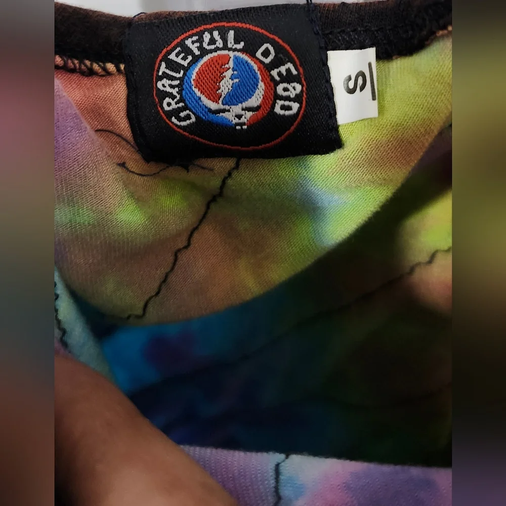 Grateful Dead Upcycled tye dye brown tank top women's size Small - Picture 6 of 6